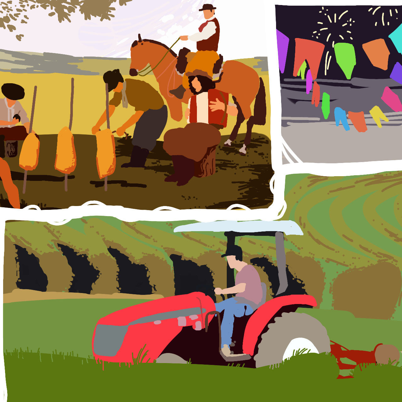 Banner representação das culturas e produção do interior